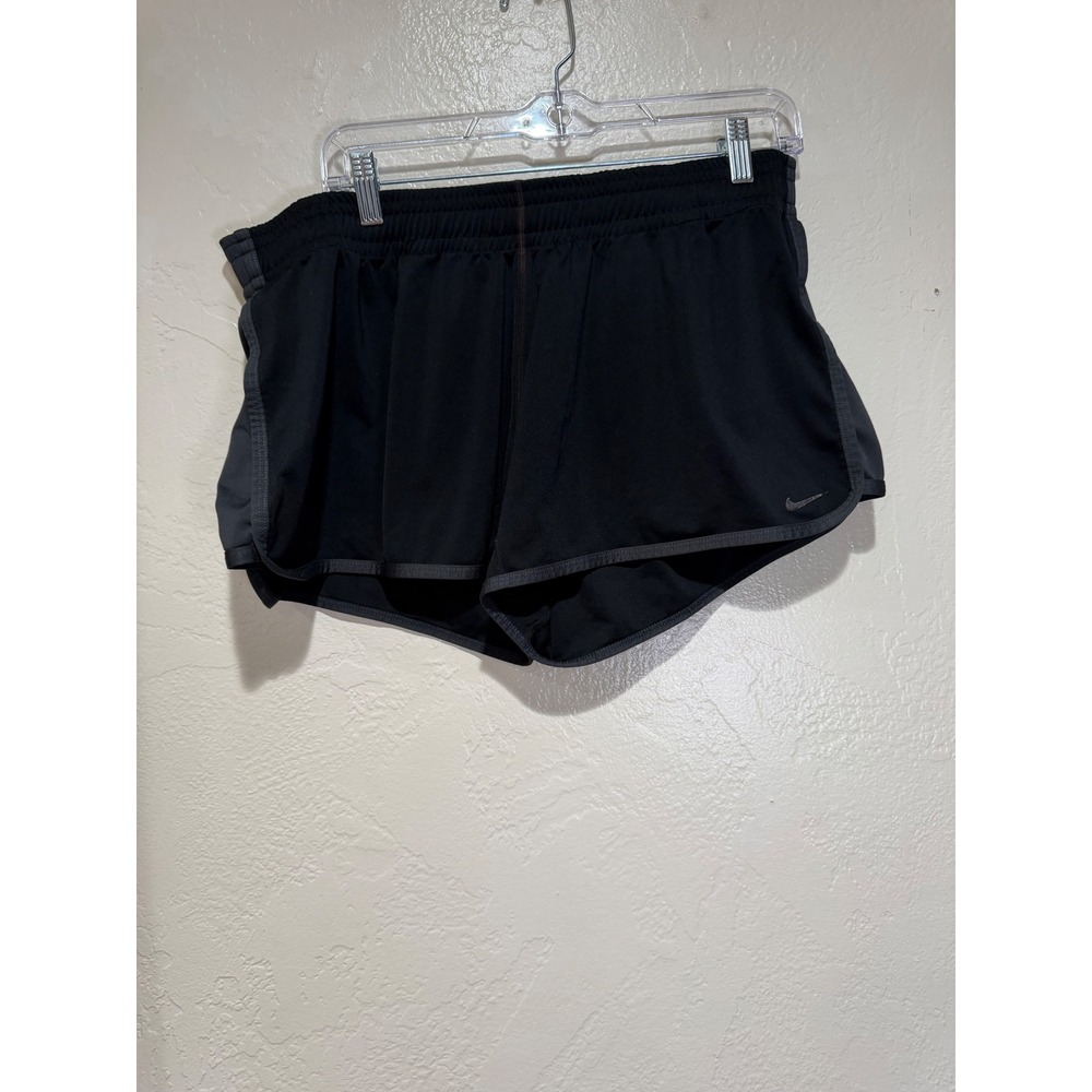 Nike Womens Dri-FIT Running Shorts Black Athletic Gym Training 613695-010 Large